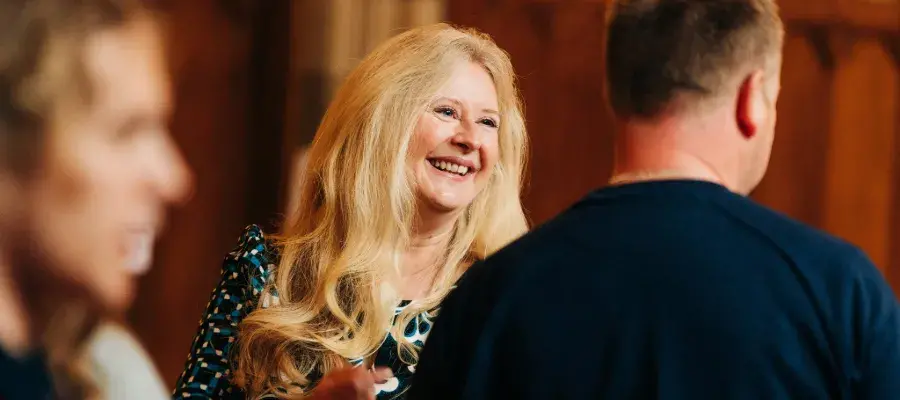 Colour head and shoulders photo of Professor Helen Bond in Rainy Hall
