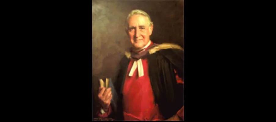 Portrait of David H. C. Read in academic robes