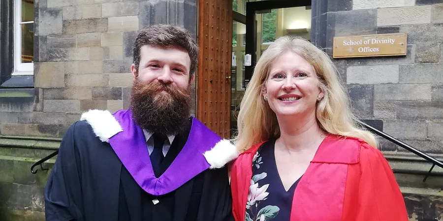 Gunning prize winner Douglas Graham with Professor Helen Bond
