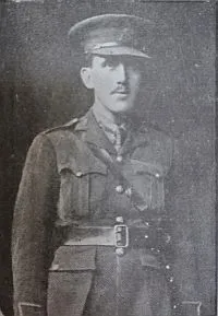 Black and white photo of Thomson S Mackie in Army uniform